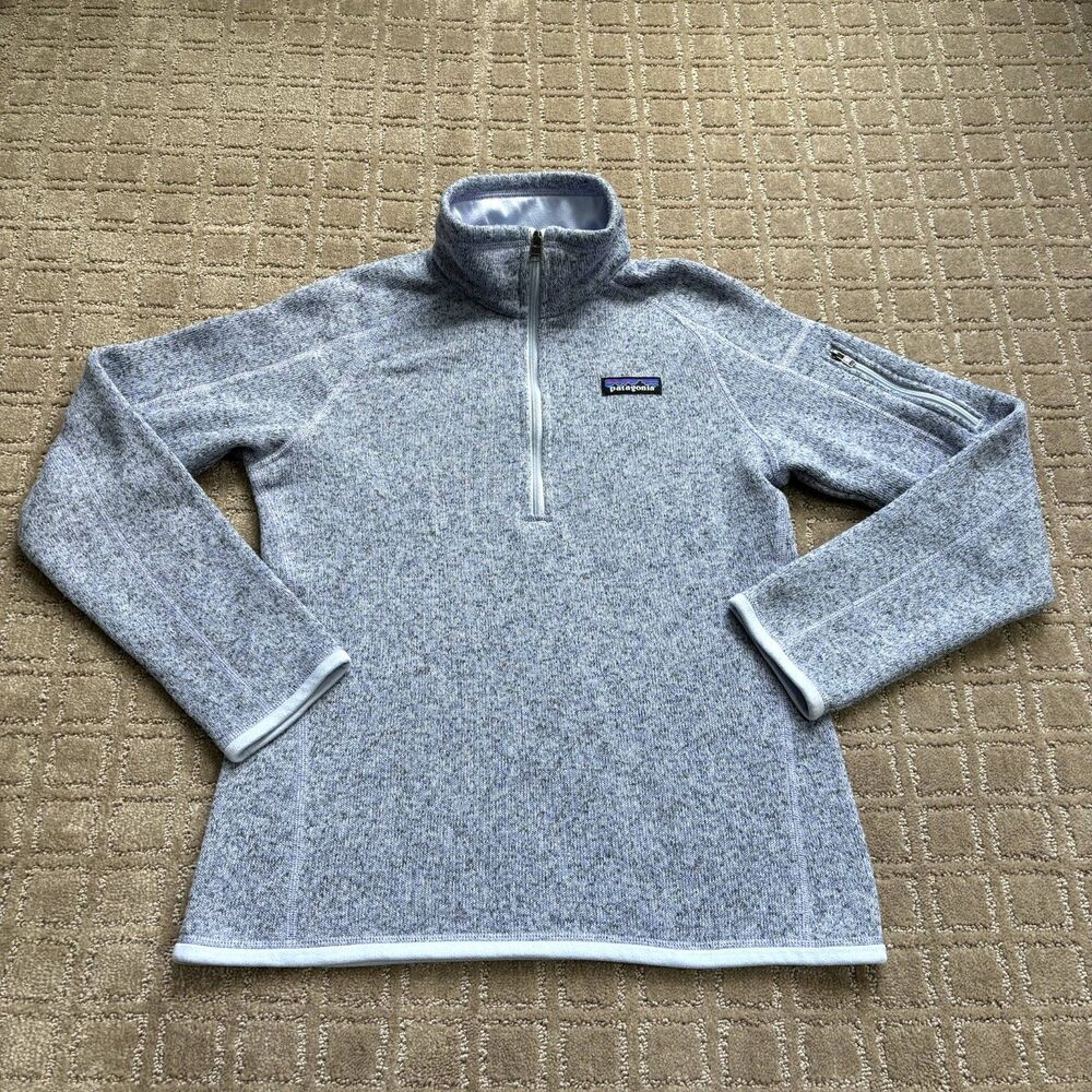 Patagonia Better Sweater Quarter-Zip Fleece Pullover Women XS Gray Camp Hike